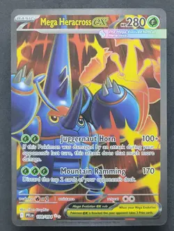 Mega Heracross ex 108/094 Ultra Rare Phantasmal Flames Pokemon TCG - Image 1