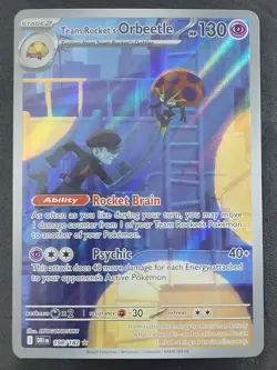 Team Rocket's Orbeetle 198/182 Illustration Rare Destined Rivals Pokemon TCG - Image 1