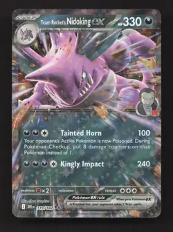 Team Rocket's Nidoking ex 119/182 Double Rare Destined Rivals Pokemon Near Mint - Image 1