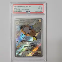 Pokemon Raichu Illustration Rare Holo PSA 9 Sv02: Paldea Evolved 211/193 2023 - Image 1