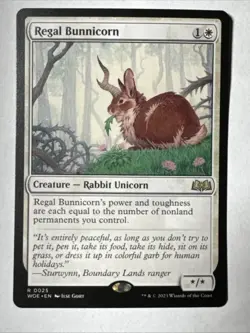 Regal Bunnicorn Wilds of Eldraine Regular Magic The Gathering - Image 1