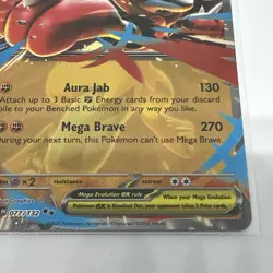 Mega Lucario EX Pokemon TCG 077/132 Mega Evolution Double Rare NM/MT - Image 4