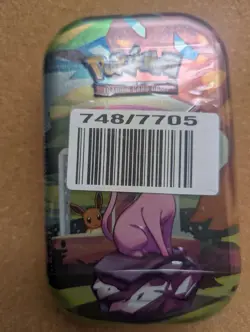 Pokemon Scarlet & Violet Prismatic Evolutions Espeon Mini Tin New - Image 1