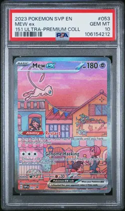 2023 POKEMON SVP EN-SV BLACK STAR PROMO 151 ULTRA-PREM COLL #053 MEW EX PSA 10 - Image 1