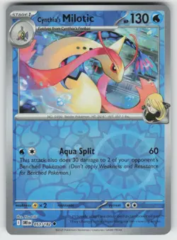 Cynthia's Milotic 053/182 Uncommon Destined Rivals Pokemon Reverse Holo NM - Image 1