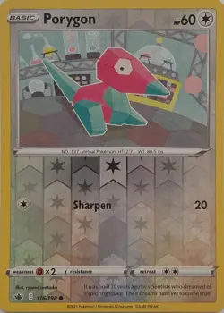 Porygon 116/198 Common Chilling Reign Pokemon Reverse Holo Near Mint - Image 1
