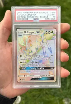 Pokemon (2017) S&M F.A 148 Golisopod Gx Burning Shadows - Secret PSA 10 # - Image 1