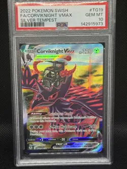 2022 Pokemon CORVIKNIGHT VMAX TG19/TG30 PSA 10 Gem Sword & Shield Silver Tempest - Image 1