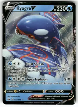 Kyogre V 037/159 Holo V Rare Crown Zenith Pokemon Near Mint - Image 1