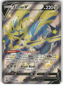 Zacian V (Shiny) SWSH292 Holo Promo Sword & Shield Promo Pokemon Near Mint - Image 1