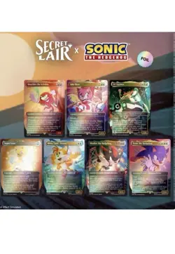 SECRET LAIR SONIC THE HEDGEHOG FRIENDS & FOES RAINBOW FOIL MTG SEALED IN HAND! - Image 3