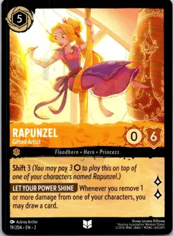 Rapunzel - Gifted Artist - 19/204 - Rise of the Floodborn - Lorcana - LP - Image 1