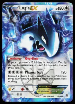 Lugia EX 108/135 Ultra Rare Plasma Storm Pokemon Card - Image 1
