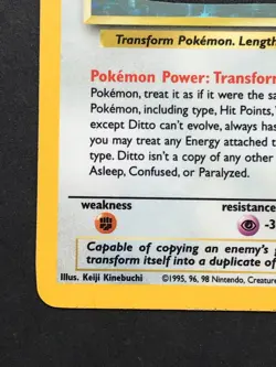 Ditto 3/62 Fossil Holo - Vintage Pokemon Card WOTC 1999 – Played - Image 5