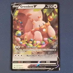 Greedent V 120/159 - Crown Zenith - Rare Holo V Pokemon Card - M / NM - Image 1