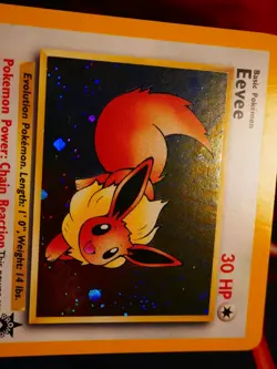 LP/MP Pokemon EEVEE Card BLACK STAR PROMO Set#11 HOLO-SWIRL Foil League WOTC#2 - Image 3