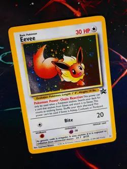 LP/MP Pokemon EEVEE Card BLACK STAR PROMO Set #11 HOLO Foil League WOTC#3 - Image 1