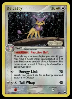 Pokemon Card - Delcatty Legend Maker 4/92 Reverse Holo Stamped - Image 1