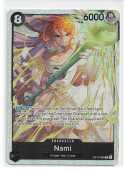 ONE PIECE CARD GAME NAMI OP15-086 SR ADVENTURE ON KAMI'S ISLAND FOIL - Image 1