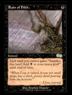 MTG Rain of Filth LP Light Play Urza's Saga [2399] - Image 1