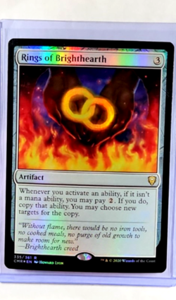 MTG Magic The Gathering CMR Commander Legends Foil #335 Rings of Brighthearth - Image 1