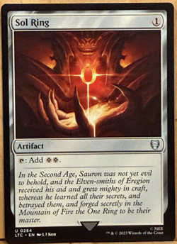 LIMITED EDITION Lord of the Rings MtG Sol Ring Unplayed NM - Image 1