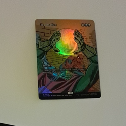 Traumatize Borderless Poster FOIL NM Marvel Spiderman MTG MAGIC THE GATHERING - Image 1