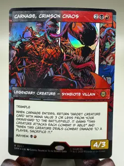 Carnage, Crimson Chaos 0227 Rare Foil MTG Marvel Spider-Man English NM - Image 1