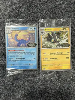 Pokemon Perfect Order Aurorus & Luxray Holo Stamped Promo Cards - Sealed - Image 1
