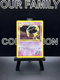 POKEMON SABRINA'S ALAKAZAM HOLO RARE 16/132 GYM HEROES LP - Image 1