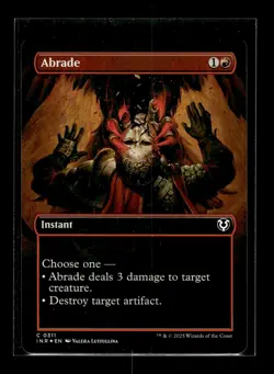 ABRADE (BORDERLESS) Innistrad Remastered FOIL #311 INR(NM+)(MTG) - Image 1