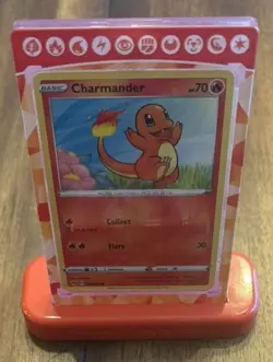 9x Pokemon Magnetic Card Holders With Stand and Pack of Charizard Card Sleeves - Image 1