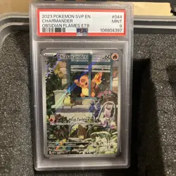 2023 POKEMON OBSIDIAN FLAMES ETB PROMO SVP #044 CHARMANDER PSA 9 - Image 1