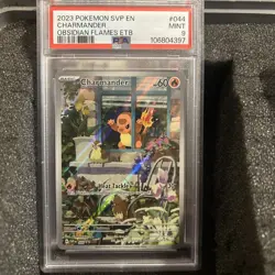 2023 POKEMON OBSIDIAN FLAMES ETB PROMO SVP #044 CHARMANDER PSA 9 - Image 4