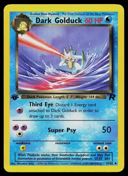 Pokemon Card - Dark Golduck Team Rocket 37/82 1st Edition Uncommon - Image 1
