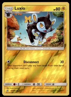 Luxio 47/156 Uncommon Ultra Prism Pokemon Reverse Holo Lightly Played - Image 1
