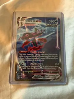 Pokemon TCG Inteleon VMAX 266/264 Fusion Strike Alt Art Rapid Strike SR Holo - Image 1
