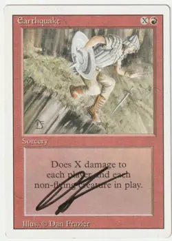 Revised Edition MTG Earthquake Signed by Dan Frazier - Image 1