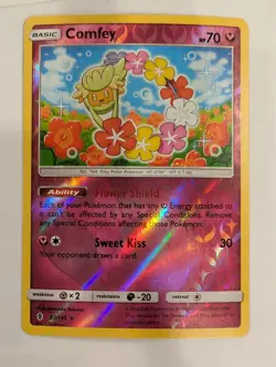 Comfey 93/145 Guardians Rising Pokemon Reverse Holo Foil Nice! - Image 1