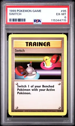 1999 POKEMON BASE SET UNLIMITED #95 SWITCH PSA 6 - Image 1
