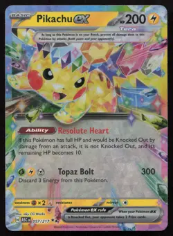 Pikachu ex 057/217 Double Rare Ascended Heroes Pokemon Holo Near Mint - Image 1