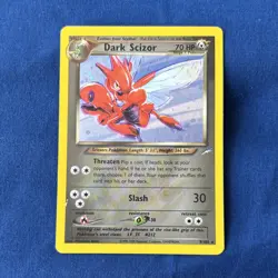 Pokemon Dark Scizor 9/105 Neo Destiny Holo Rare English 2000 70HP Stage 1 - Image 1