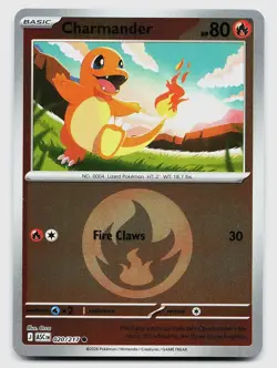 CHARMANDER (ENERGY SYMBOL PATTERN) 020/217 ASC REVERSE HOLO POKEMON NM - Image 2