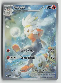 Raboot 147/142 Pokemon SV07: Stellar Crown Illustration Rare NM - Image 1
