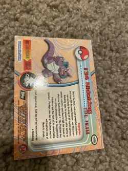 Nidoking #34 Topps Black Label TV Animation Edition Holo Pokemon 1999 LP - Image 2