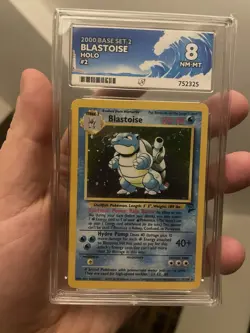 Pokemon TCG Blastoise Holo with SWIRL #2/130 ACE 8 NM-MT - Image 1