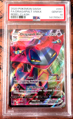 Dragapult VMAX 093/192 - PSA 10 - Rebel Clash - 2020 Pokemon Holo TCG - Image 1