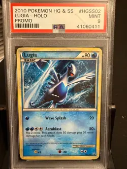 2010 POKEMON HEARTGOLD & SOULSILVER PROMO #HGSS02 LUGIA-HOLO PSA 9 graded - Image 1