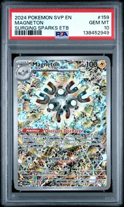 2024 POKEMON SVP EN-SV BLACK STAR PROMO #159 MAGNETON PSA 10 - Image 1