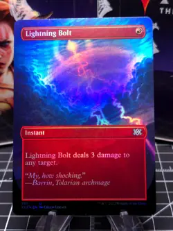 Foil Lightning Bolt Borderless Double Masters 2022 Near Mint - Image 1